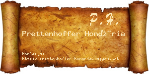 Prettenhoffer Honória névjegykártya
